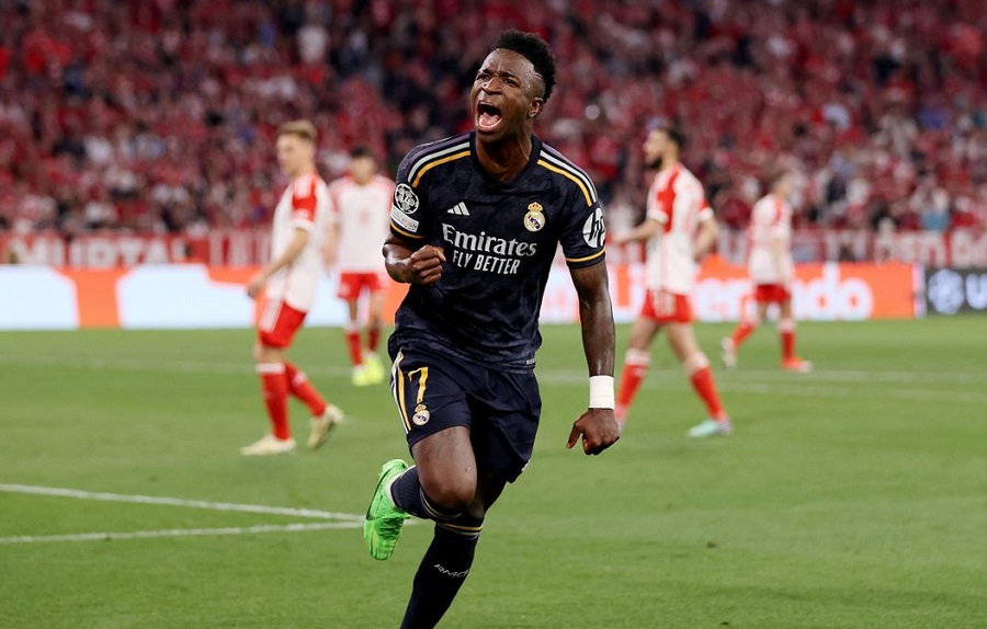 Vinicius bắt kịp kỷ lục của Cristiano Ronaldo ở Champions League