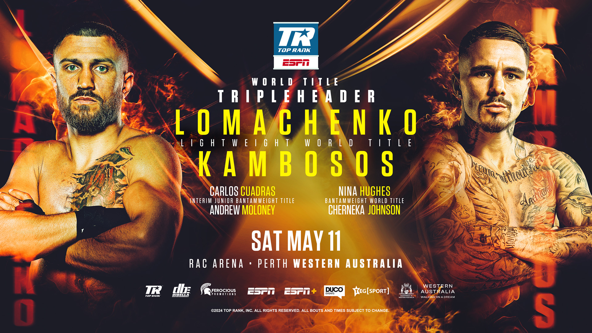 Trực tiếp Boxing: Vasily Lomachenko vs. George Kambosos Jr