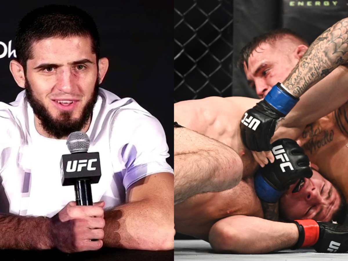 UFC 302: Makhachev thách Poirier dùng đòn "siết máy chém", nhắc lại pha đòn với Khabib