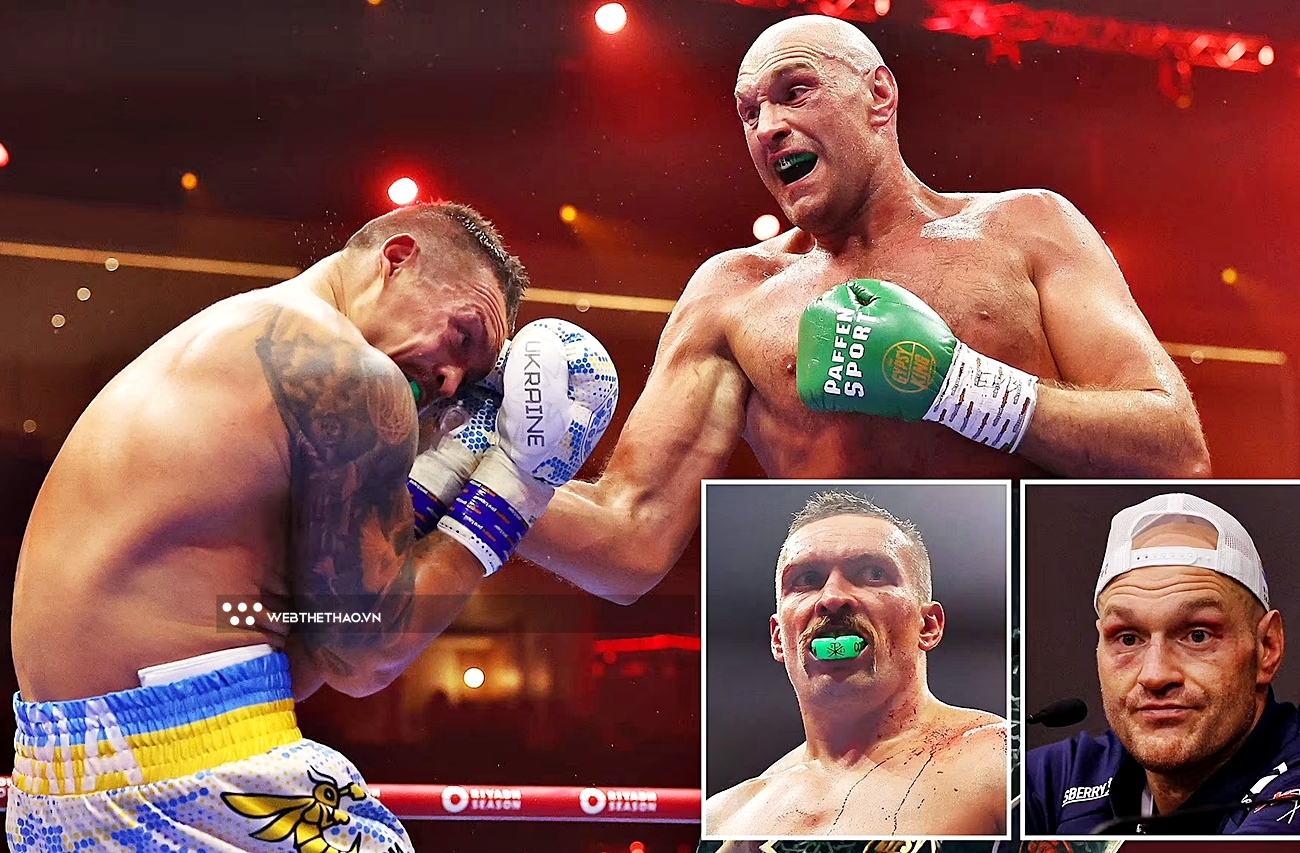 Usyk nghi bị vỡ xương hàm phải nhập viện ngay sau khi đấm bại Tyson Fury
