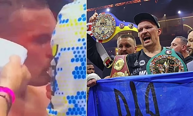 Xác nhận video "hành động lạ" của Usyk ở hiệp 7 trận gặp Tyson Fury không phải là "dùng thuốc"