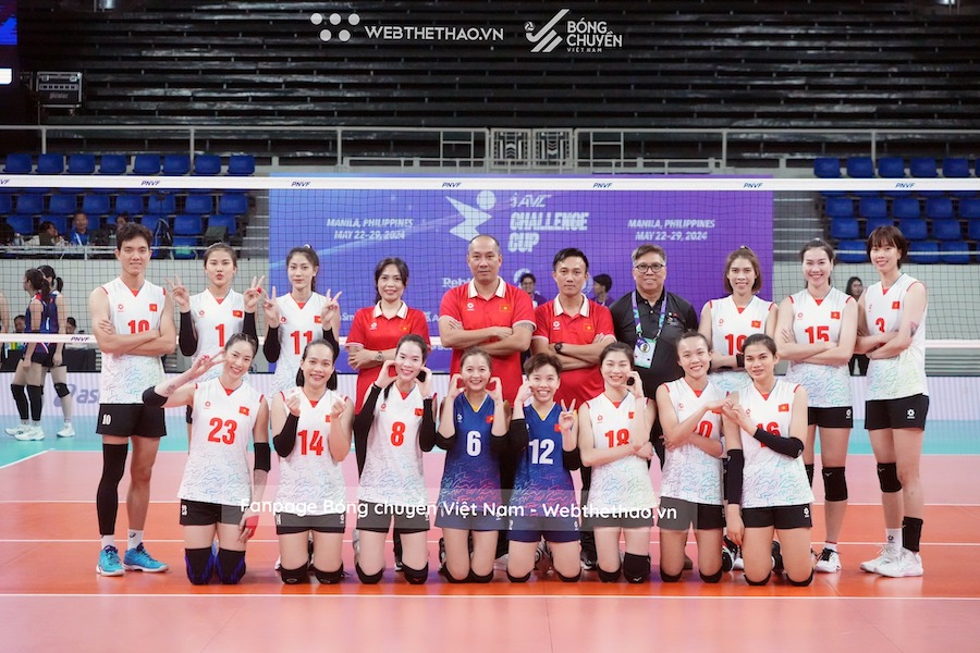 Đội tuyển bóng chuyền nữ Việt Nam nhấn chìm đối thủ trận mở màn AVC Challenge Cup