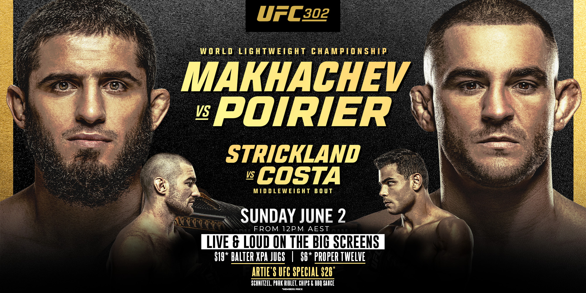 Lịch thi đấu UFC 302: Islam Makhachev vs Dustin Poirier