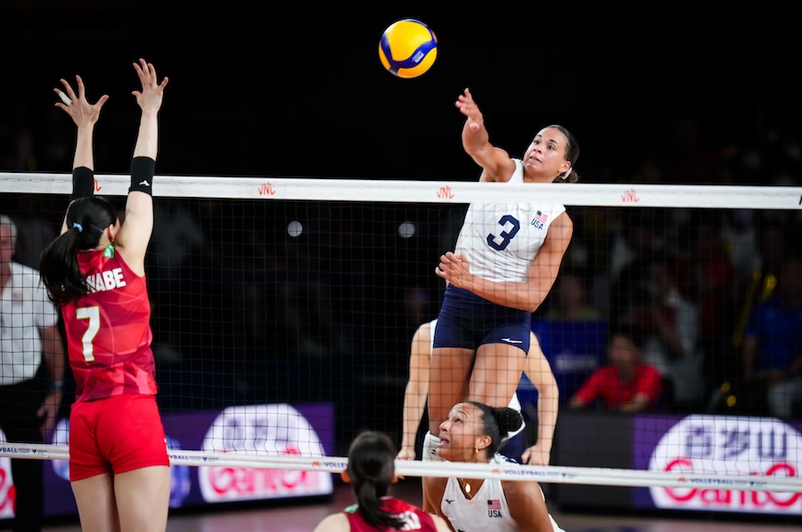 Highlight và kết quả bóng chuyền VNL 2024 ngày 16/6: Mỹ hạ gục Nhật Bản, Trung Quốc đánh bại Ba Lan