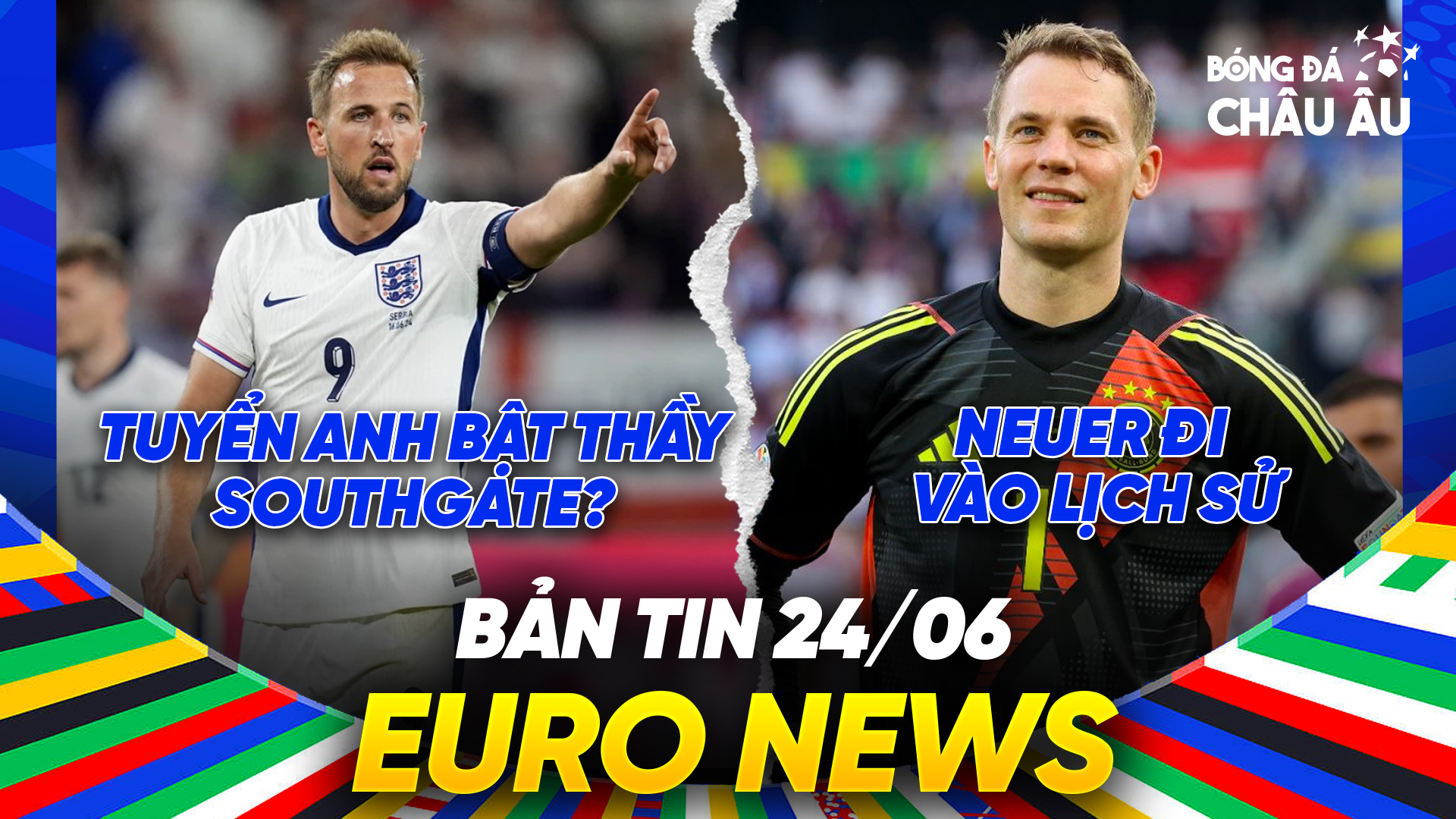 BẢN TIN EURO 2024 | Ngày 24/6 | Kane gạt Southgate họp riêng đội, Neuer đi vào lịch sử