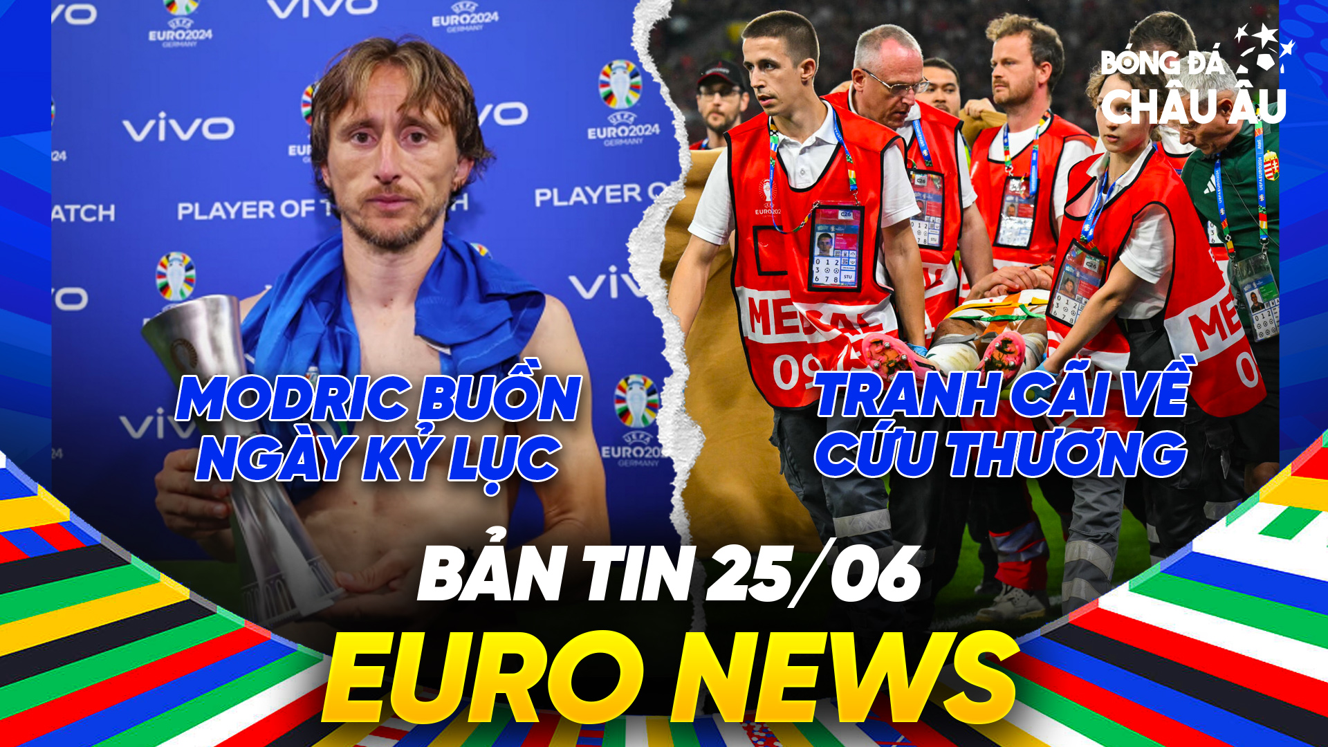 BẢN TIN EURO 2024 | Ngày 25/6 | Modric buồn trong ngày lập kỷ lục, tranh cãi cứu thương tại EURO