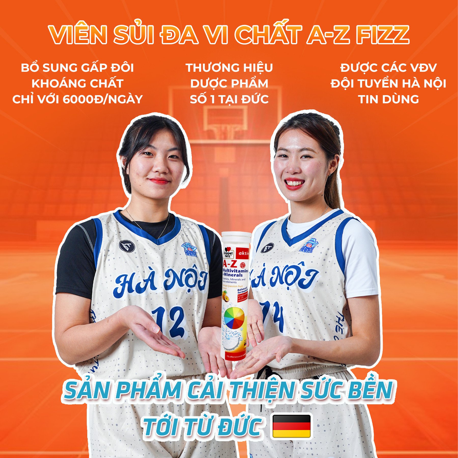 Viên sủi tổng hợp Vitamin A-Z Fizz - Lựa chọn hàng đầu của người chơi thể thao