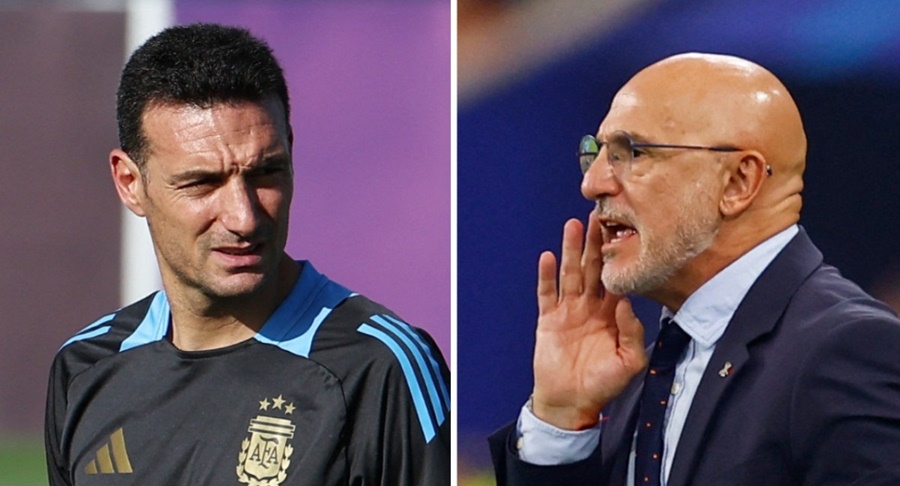 Thầy giáo Luis de la Fuente và học trò Lionel Scaloni sẽ đối đầu sau chung kết Euro và Copa America?