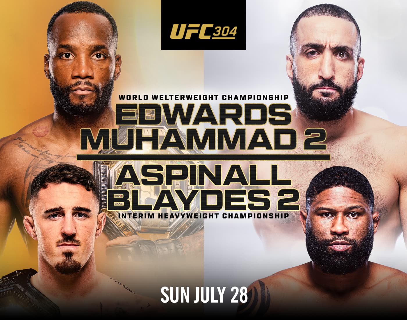 Kết quả UFC 304: Edwards vs. Muhammad 2, Aspinall vs. Blaydes 2