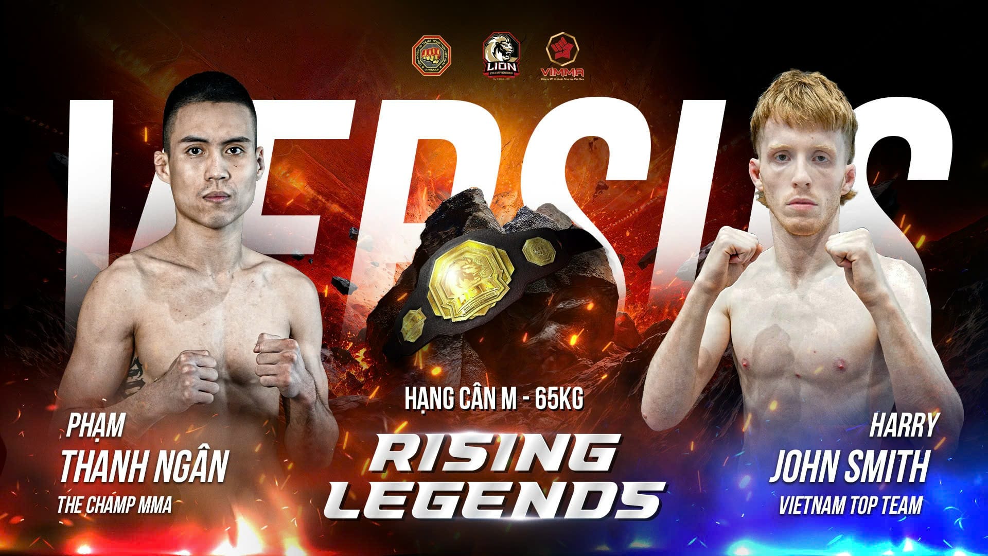 “Thầy giáo” Harry John Smith tái đấu Phạm Thanh Ngân ở LION Championship 17