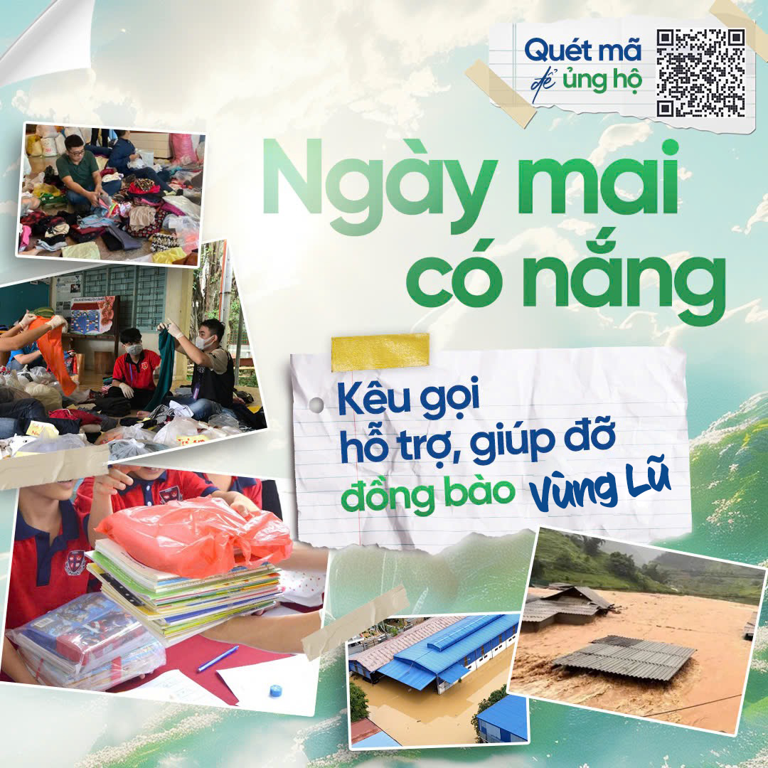 Chương trình "Ngày mai có nắng" cùng cộng đồng pool Việt Nam và quốc tế hướng về người dân vùng bão lũ