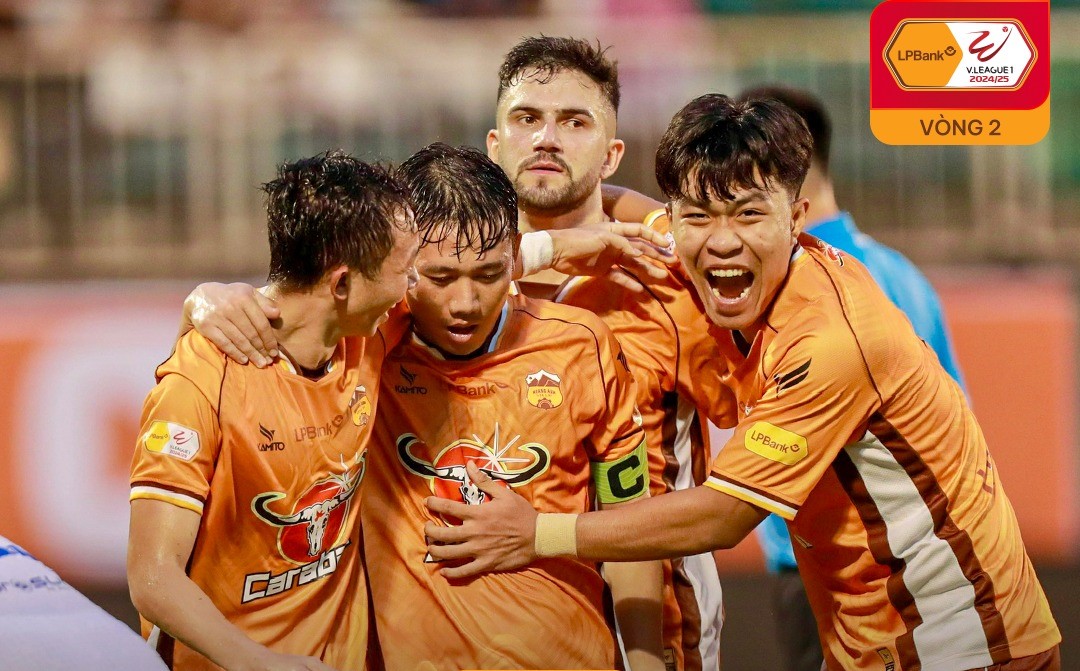Bảng xếp hạng V.League 2024/25 vòng 2 hôm nay mới nhất
