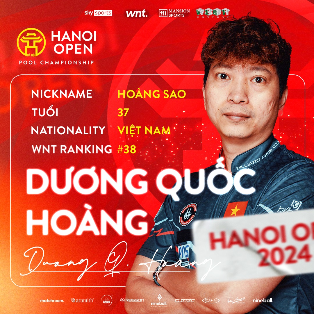 Hoàng sao là suất Wildcard cuối cùng của đội châu Á dự Reyes Cup 2024