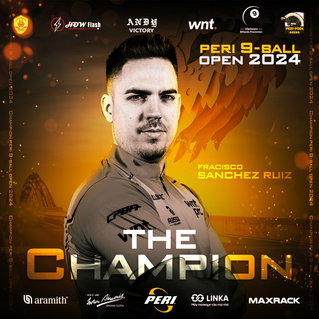 Francisco Sanchez Ruiz vô địch Peri Open Pool 2024