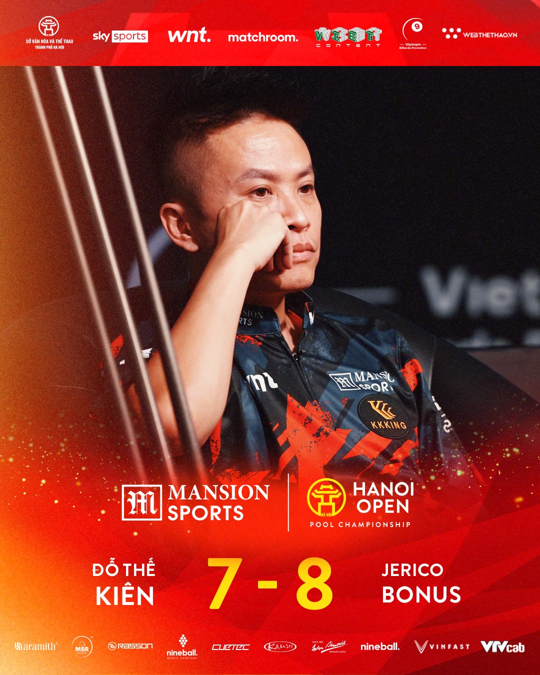Bộ đôi Thành Kiên sớm chia tay Hanoi Open Pool Championship 2024