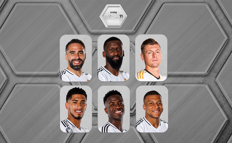 Real Madrid quét sạch đội hình lý tưởng của FIFPRO 2024 với 6 cầu thủ