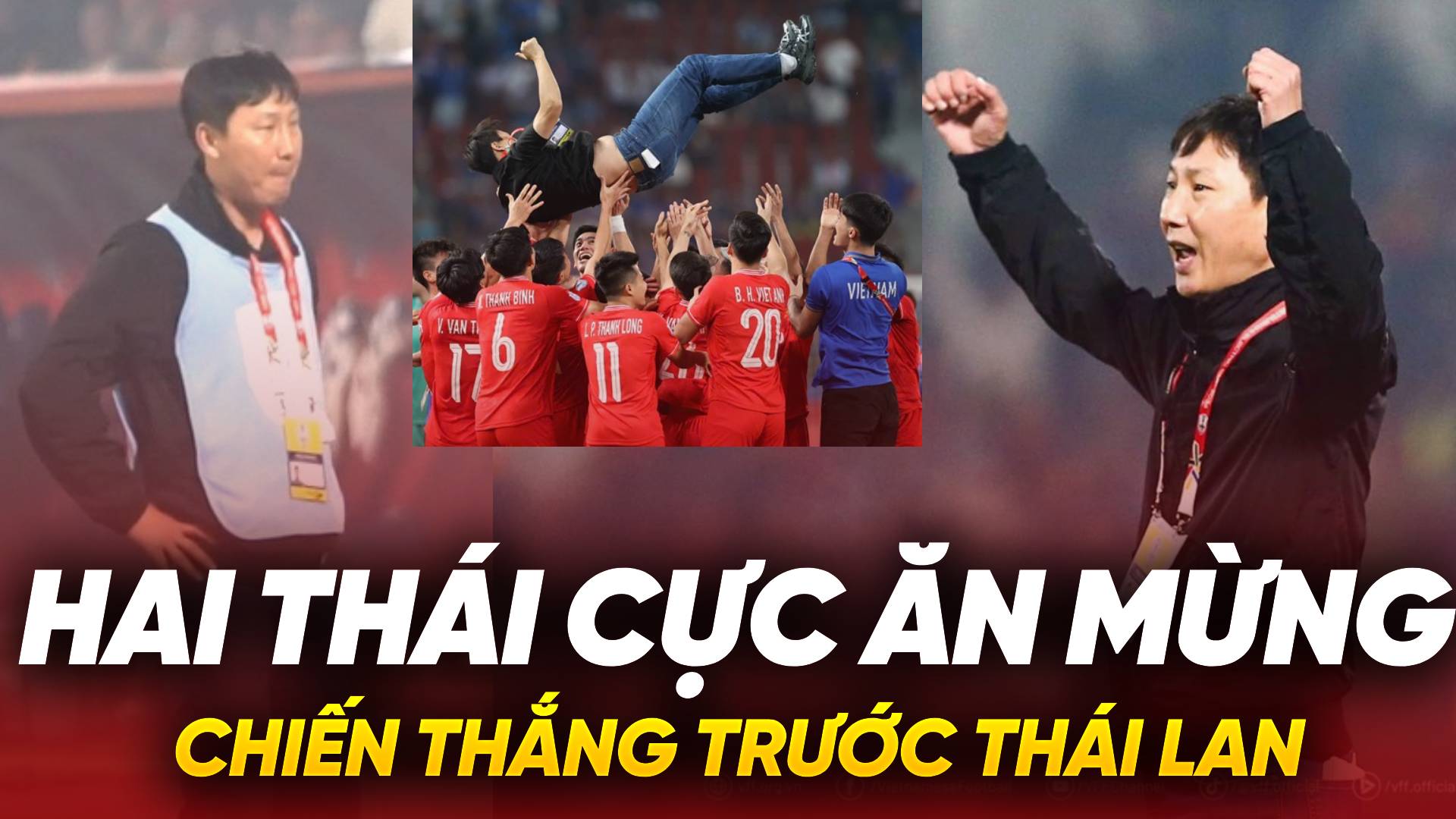 Hai thái cực cảm xúc khác nhau của HLV Kim Sang Sik ở hai chiến thắng trước Thái Lan