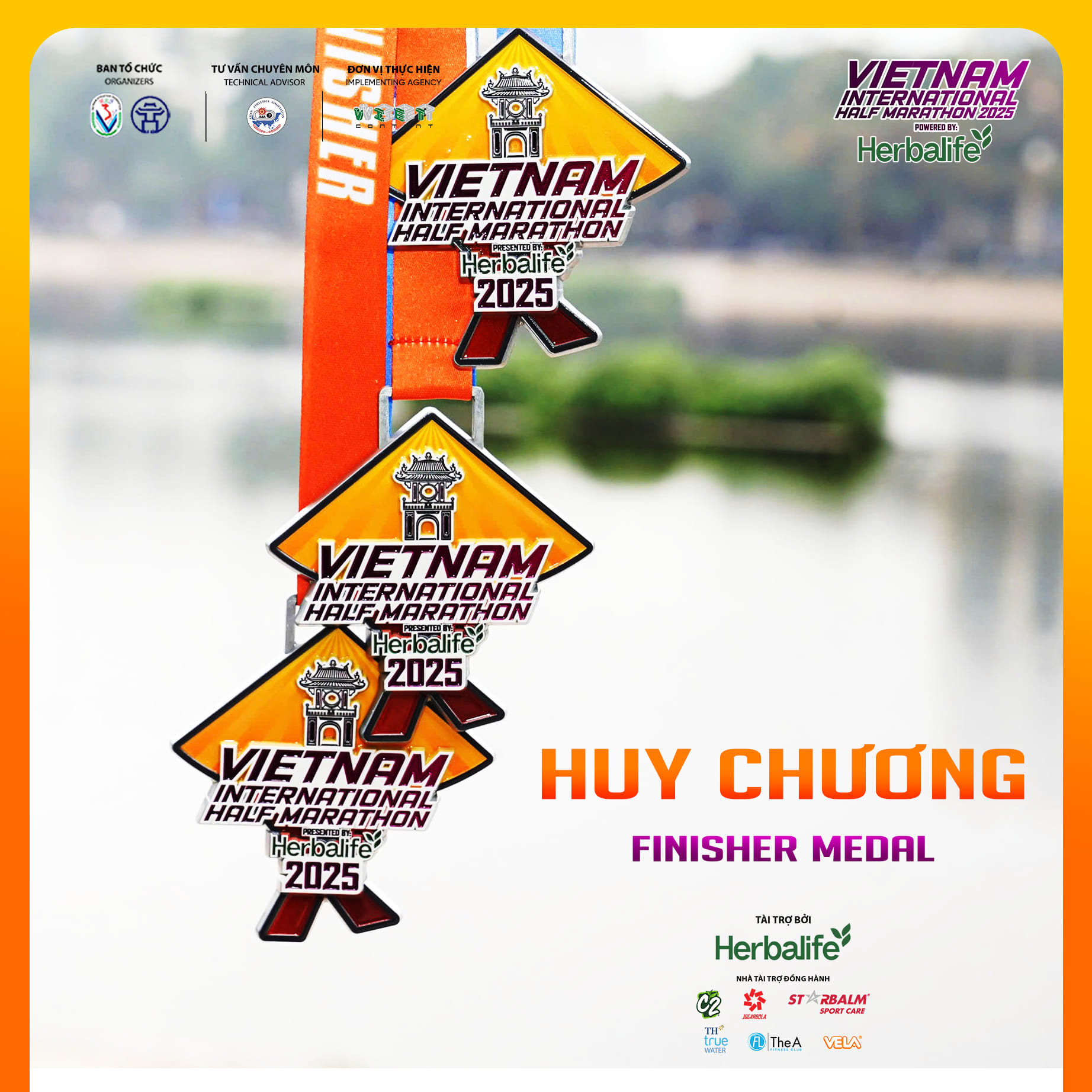 Công bố huy chương hoàn thành của Vietnam International Half Marathon 2025 powered by Herbalife