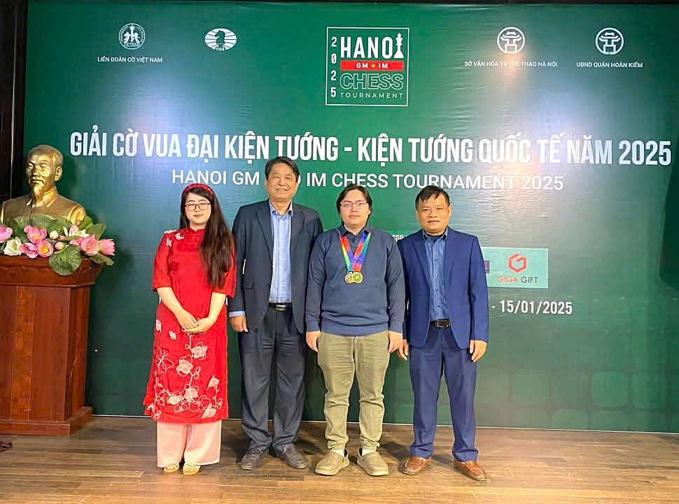Đặng Ho&agrave;ng Sơn đạt chuẩn Kiện tướng quốc tế ở Giải cờ vua quốc tế H&agrave; Nội 2025 