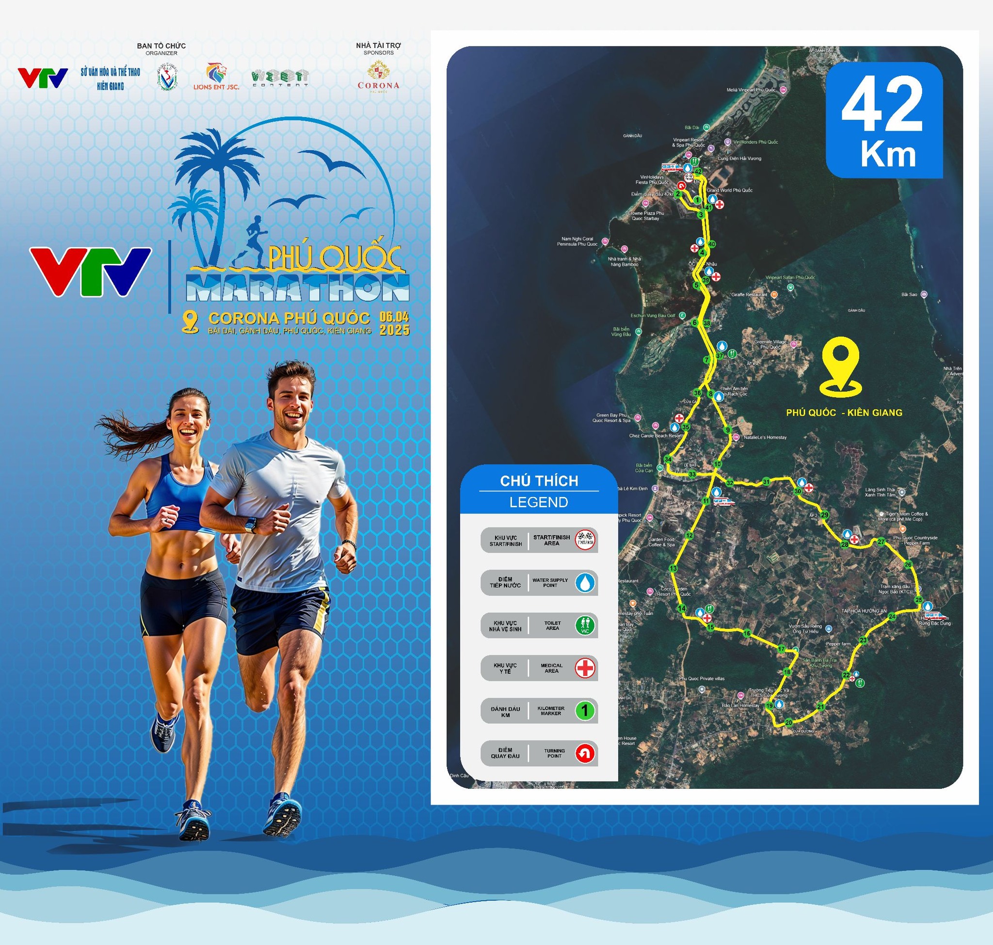 Sơ đồ đường chạy VTV Phú Quốc Marathon 2025 mang đến trải nghiệm Đảo Ngọc trọn vẹn