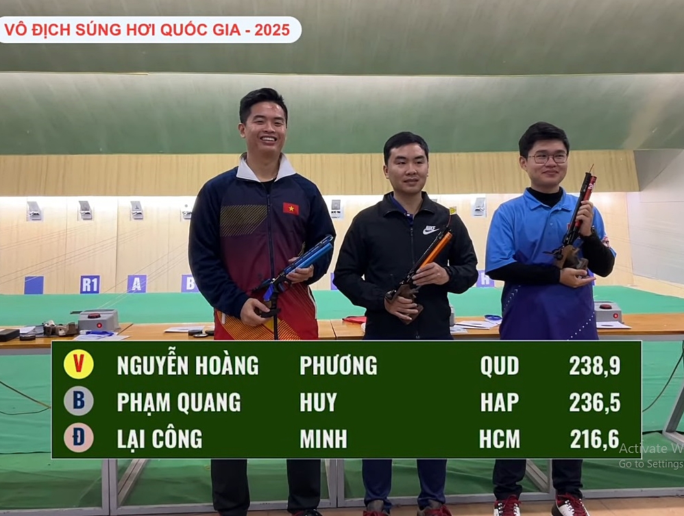 Nhà vô địch... hụt ASIAD vượt qua Phạm Quang Huy giành HCV 10m súng ngắn hơi quốc gia