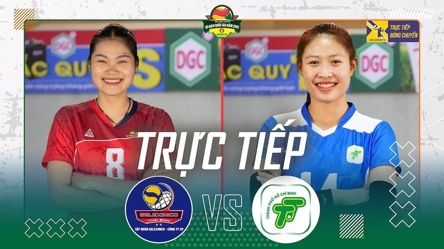 Link trực tiếp giải bóng chuyền VĐQG 2025 ngày 25/3: Geleximco Thái Bình vs Tp.Hồ Chí Minh