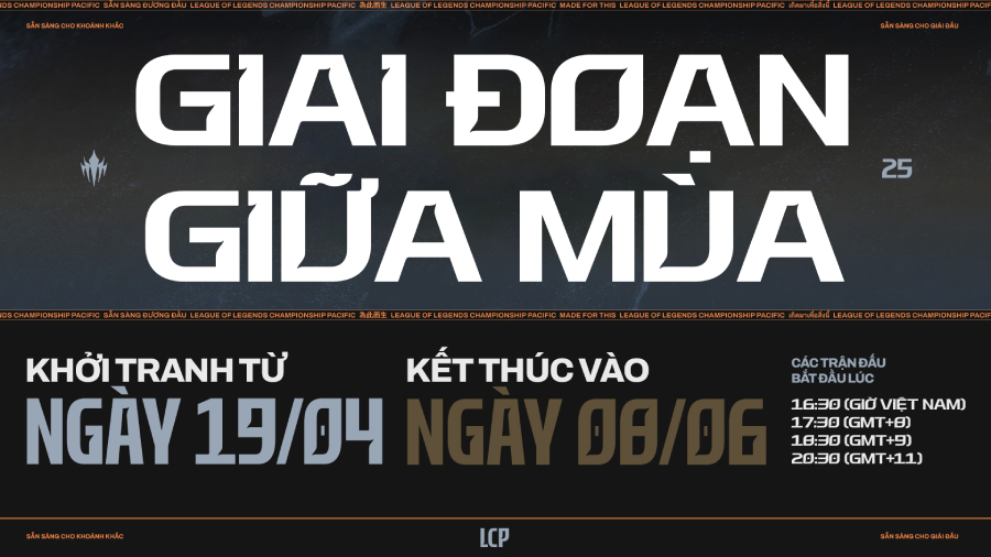 Lịch thi đấu LCP 2025 Mid Season hôm nay mới nhất