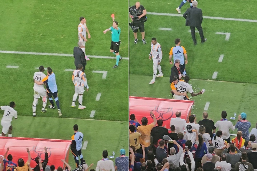 Tình huống dẫn tới 3 thẻ đỏ trong trận Barcelona thắng Real Madrid