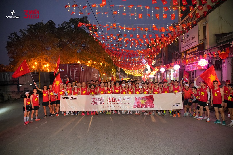 Hàng trăm runners khoe tracklog bản đồ Việt Nam 30.04km trong 1 sự kiện “3 Miền 1 Nhịp” tổ chức bởi Coolmate