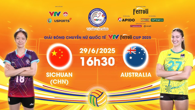 Link trực tiếp bóng chuyền VTV Cup hôm nay 29/6: Tứ Xuyên Trung Quốc vs Úc