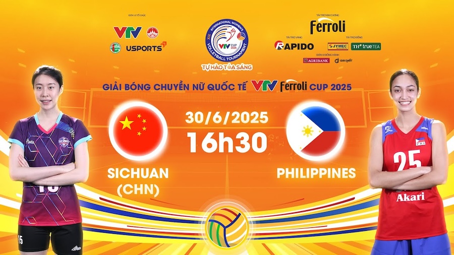 Link trực tiếp b&oacute;ng chuyền VTV Cup h&ocirc;m nay 30/6: Tứ Xuy&ecirc;n vs Philippines