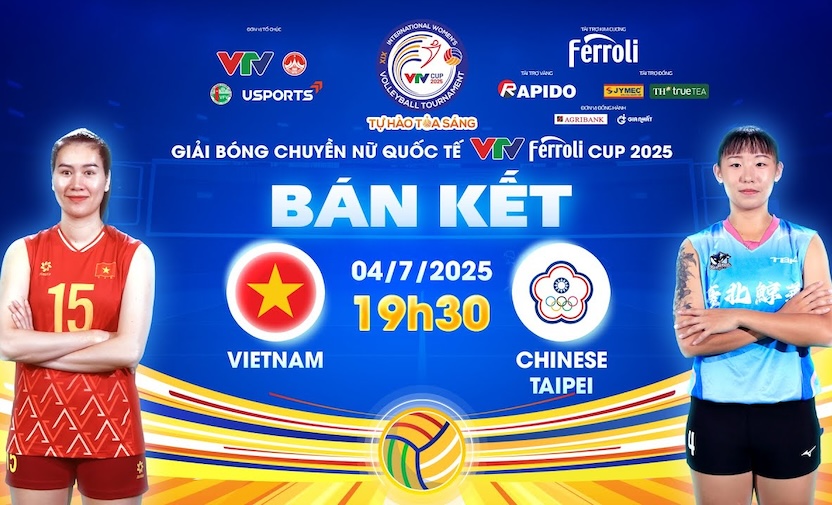 Link trực tiếp B&aacute;n kết b&oacute;ng chuyền VTV Cup h&ocirc;m nay 4/7: Việt Nam vs Đ&agrave;i Bắc Trung Hoa