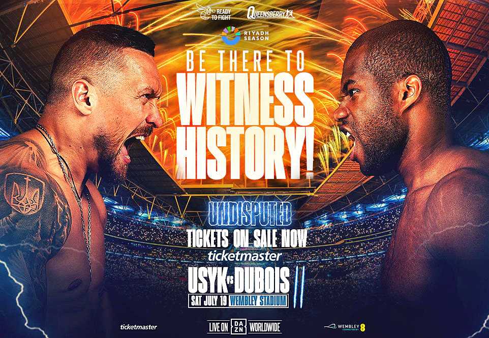 CHÍNH THỨC chốt lịch trình sự kiện Usyk vs Dubois 2