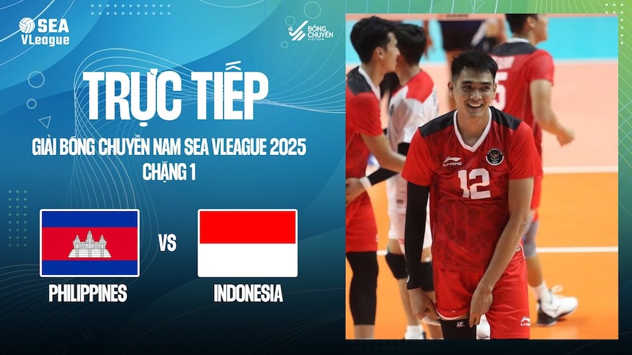 Link trực tiếp bóng chuyền nam SEA V.League hôm nay 11/7: Indonesia vs Campuchia