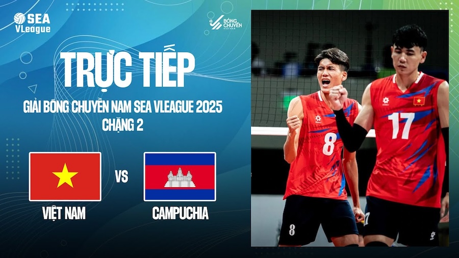 Link trực tiếp bóng chuyền nam SEA V.League hôm nay 16/7: Việt Nam vs Campuchia