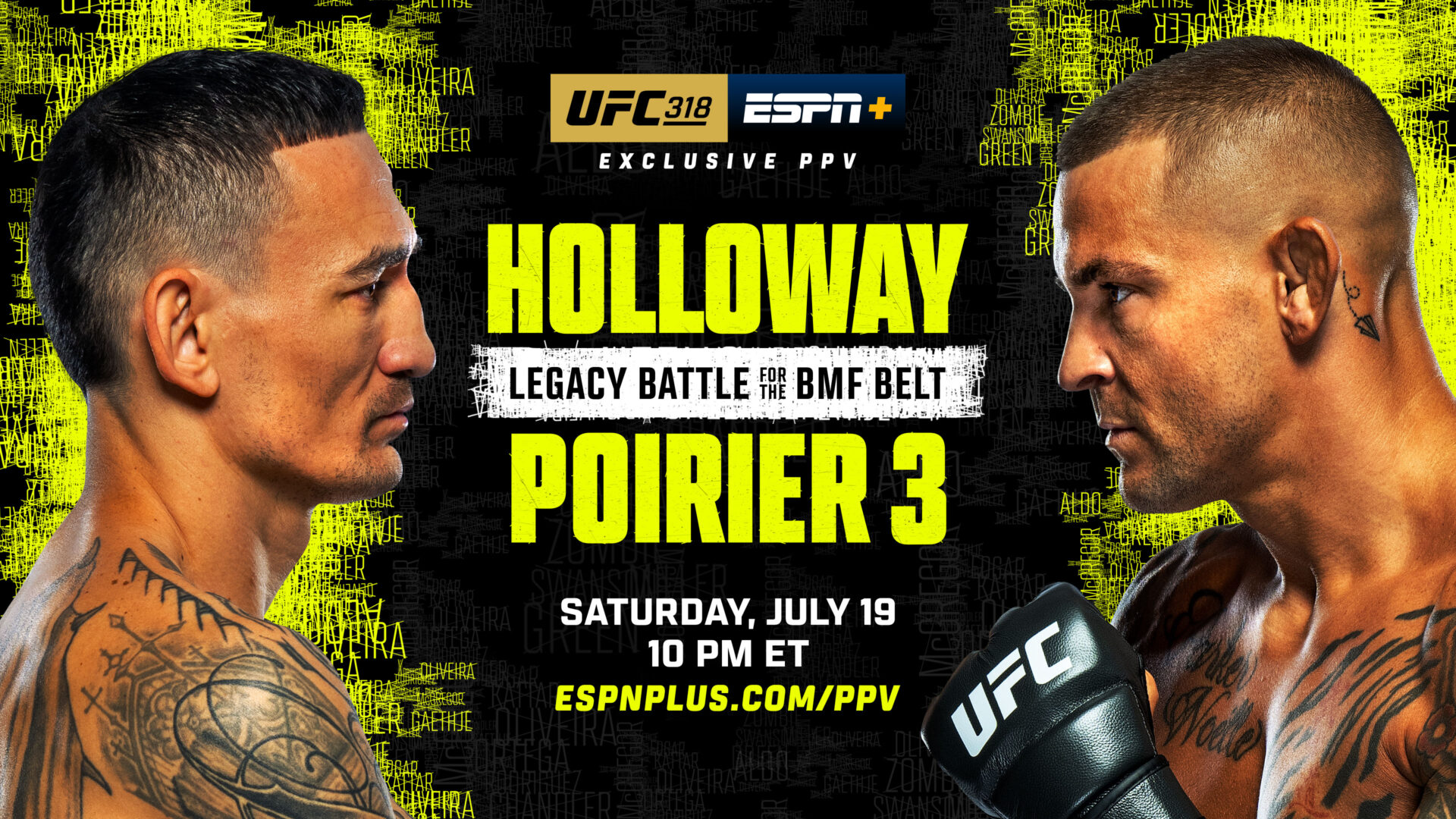 Trực tiếp UFC 318: Max Holloway vs. Dustin Poirier 3
