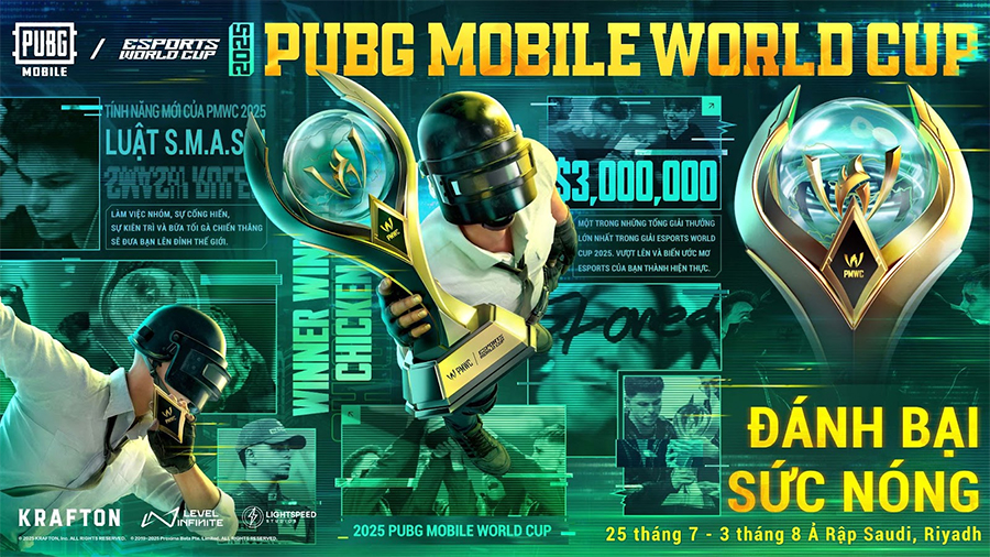 Team Secret đại diện cho Esports Việt Nam tham dự PUBG Mobile World Cup 2025