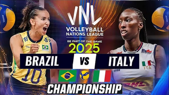 Link trực tiếp Chung Kết b&oacute;ng chuyền VNL 2025 h&ocirc;m nay: Brazil vs &Yacute;