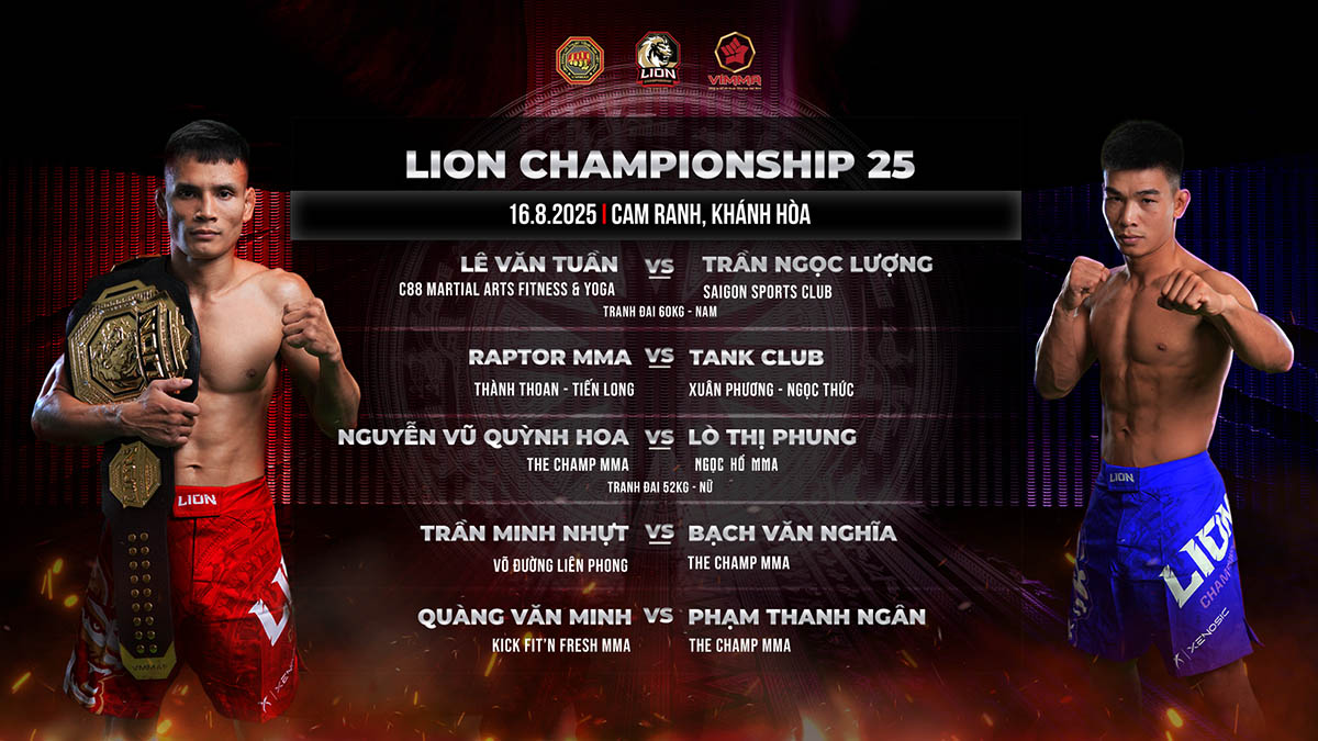 LION Championship 25 chứng kiến trận tranh đai lịch sử MMA Việt Nam