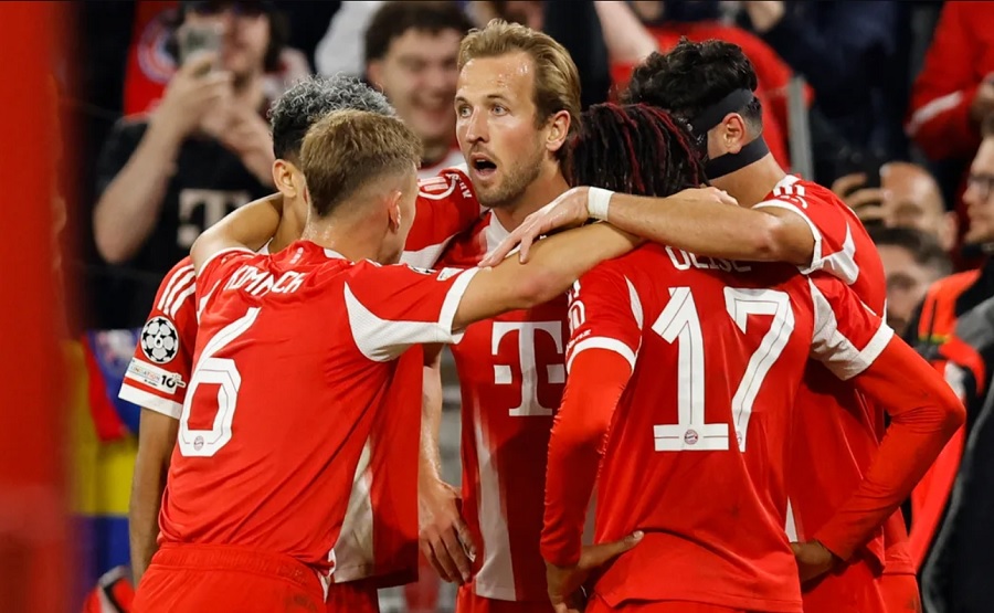 Harry Kane phá kỷ lục Champions League của Beckham sau cú đúp cho Bayern Munich