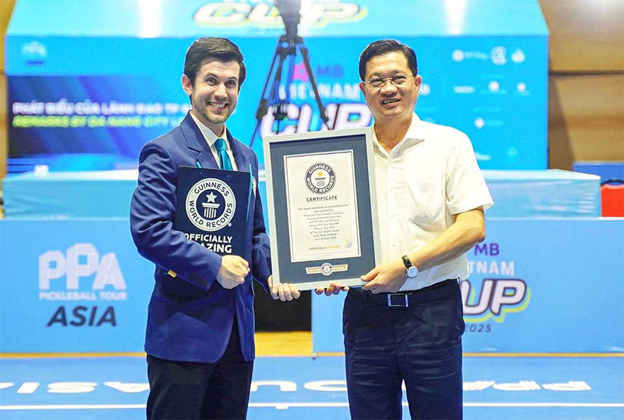 Giải Pickleball PPA Tour Asia Vietnam Cup 2025 xác lập Kỷ lục Guinness Giải Pickleball PPA Tour Asia Vietnam Cup 2025 xác lập Kỷ lục Guinness