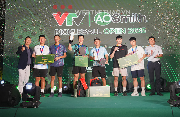 Trương Vinh Hiển và Minh Quân giành chức vô địch đôi nam Open VTV A.O SMITH Pickleball Open 2025
