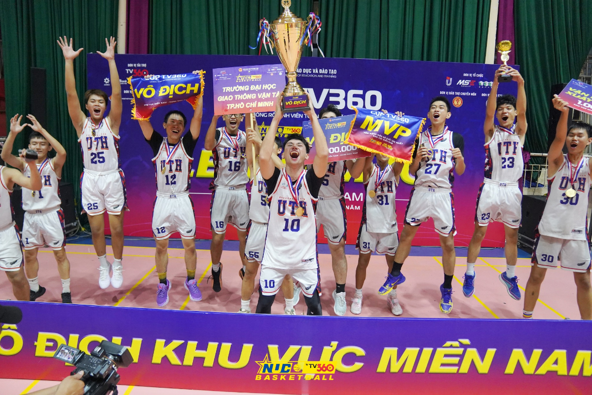 Kết quả Giải bóng rổ sinh viên toàn quốc NUC 2025 tranh cúp TV360 KV miền Nam hôm nay mới nhất