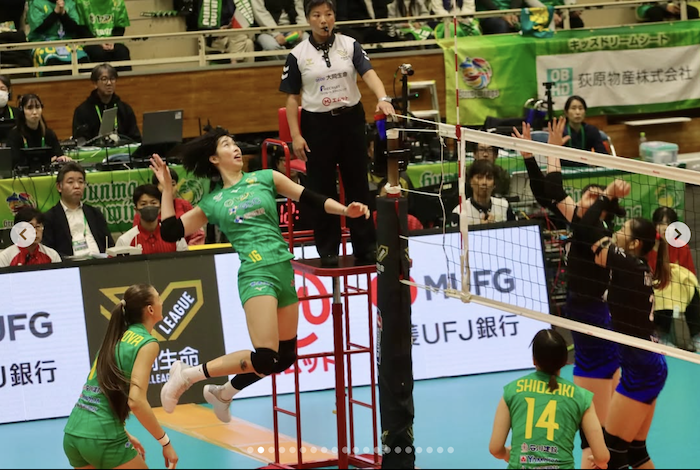 Thanh Thuý và Gunma Green Wings trải qua 5 set nghẹt thở với Hisamitsu Springs