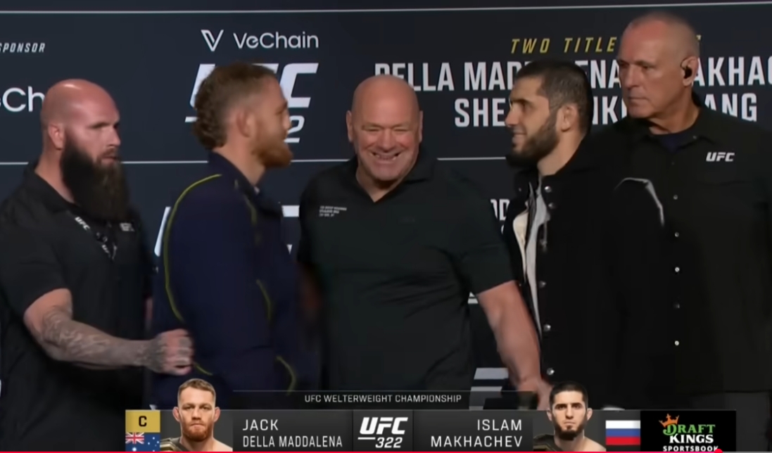 UFC 322: Dana White phải giải vây màn đối mặt giữa Della Maddalena và Makhachev