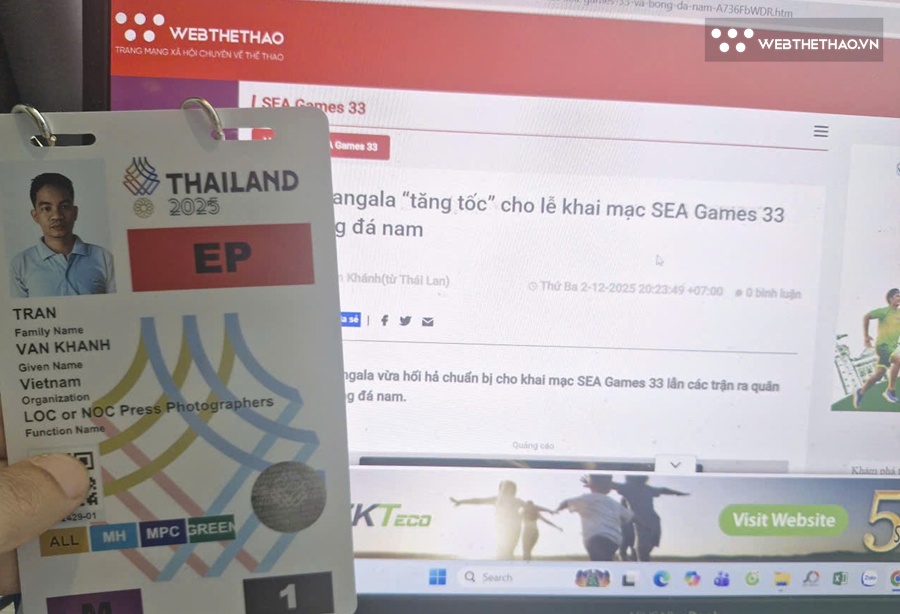 “Thở phào” nhẹ nhõm với thẻ tác nghiệp SEA Games 33 “Thở phào” nhẹ nhõm với thẻ tác nghiệp SEA Games 33