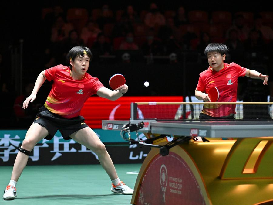 Bóng bàn Trung Quốc thắng Hàn Quốc và Pháp, nối dài mạch toàn thắng tại ITTF Mixed Team World Cup