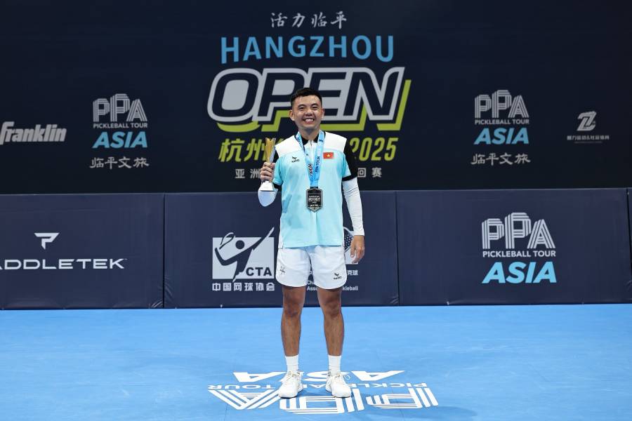 Lý Hoàng Nam trở thành nhà vô địch giải pickleball lớn nhất châu Á