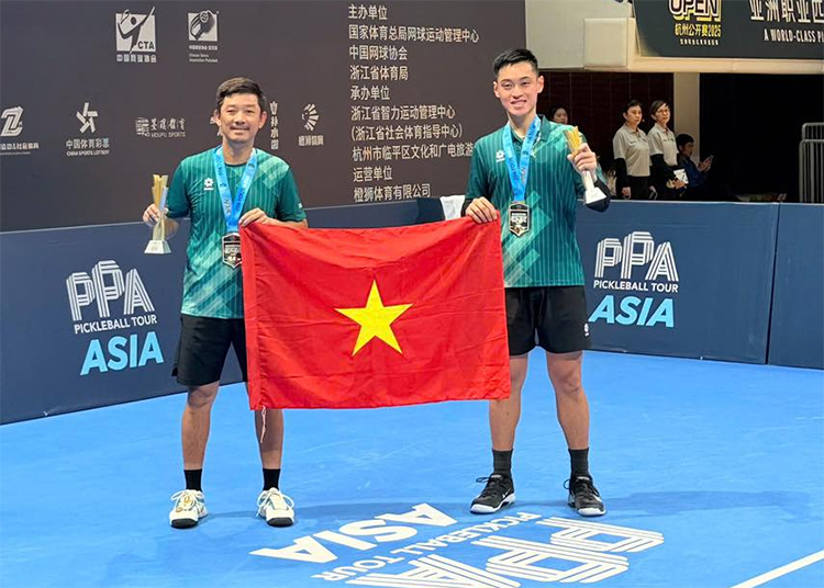 Pickleball Việt Nam c&agrave;n qu&eacute;t c&aacute;c danh hiệu tại PPA Hangzhou Open 2025