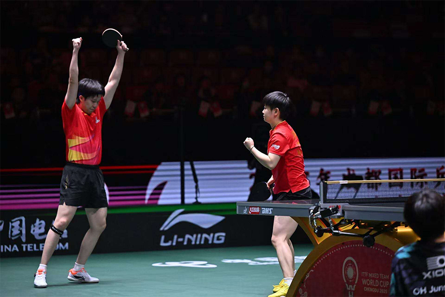 B&oacute;ng b&agrave;n Trung Quốc lần thứ ba li&ecirc;n tiếp v&ocirc; địch ITTF Mixed Team World Cup